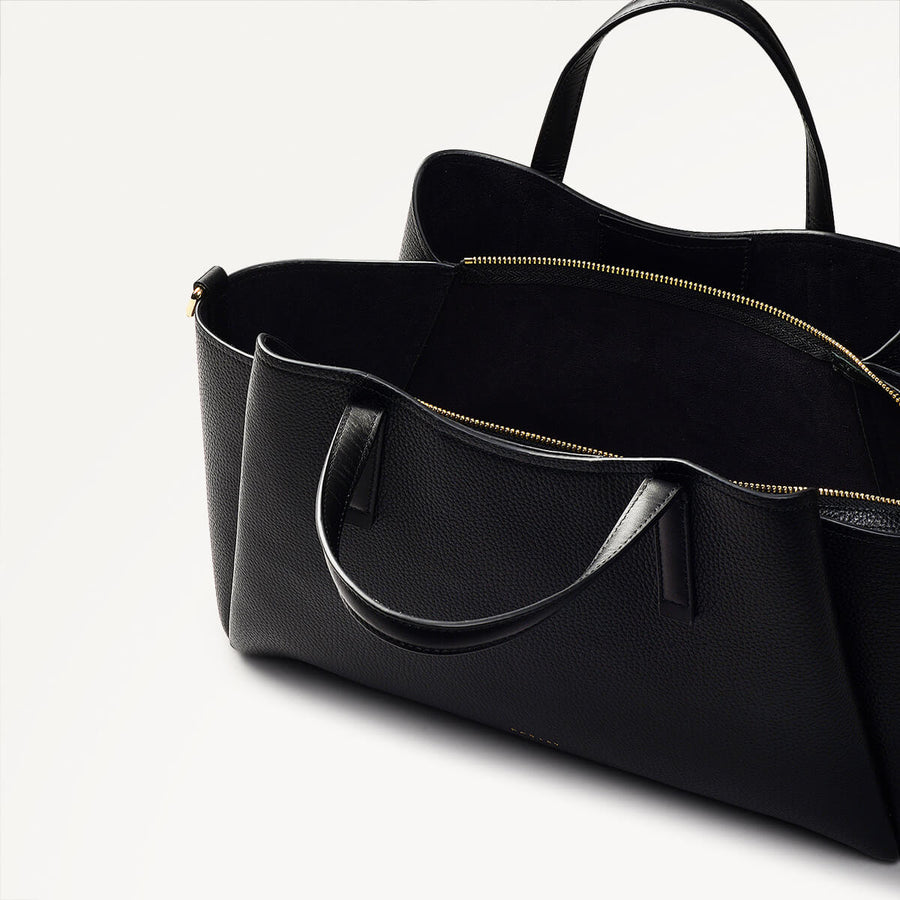 Blake Gardens Large Ziptop Grab Bag in Black - 110526