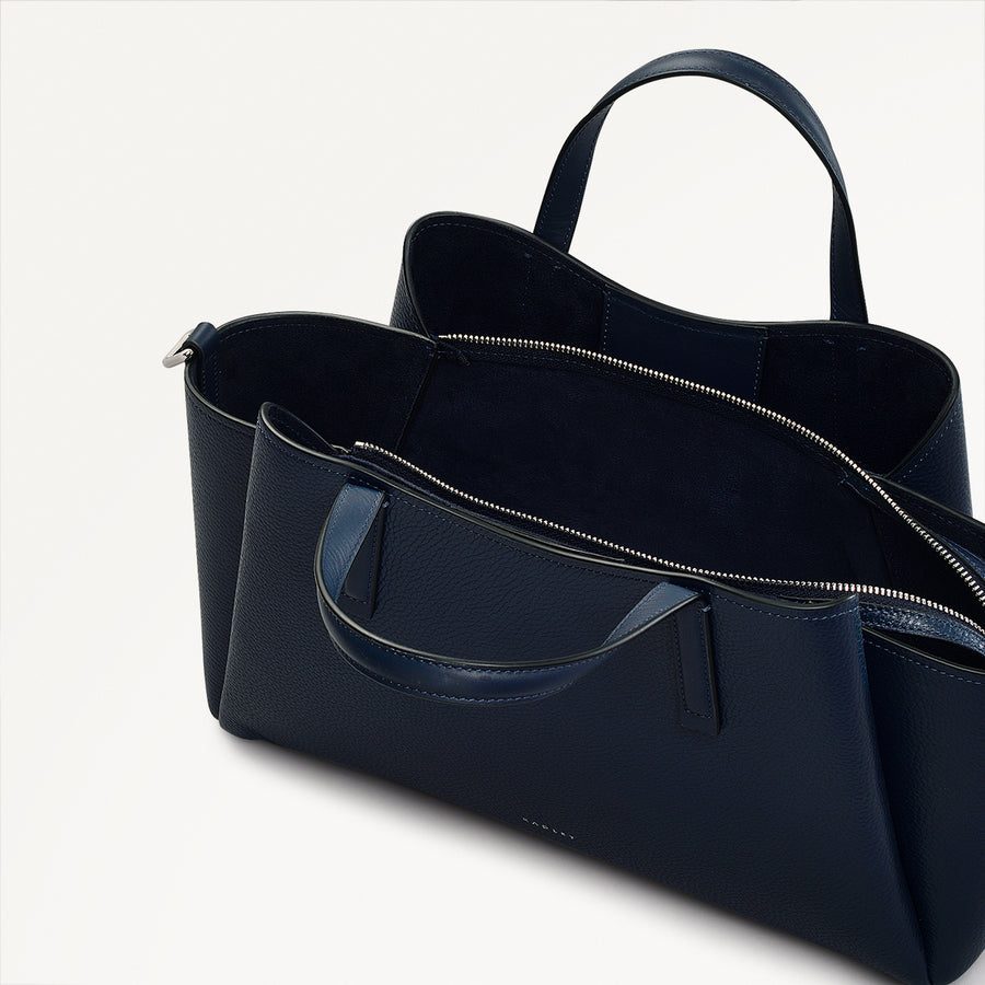 Blake Gardens Large Ziptop Grab Bag in Ink - 110528