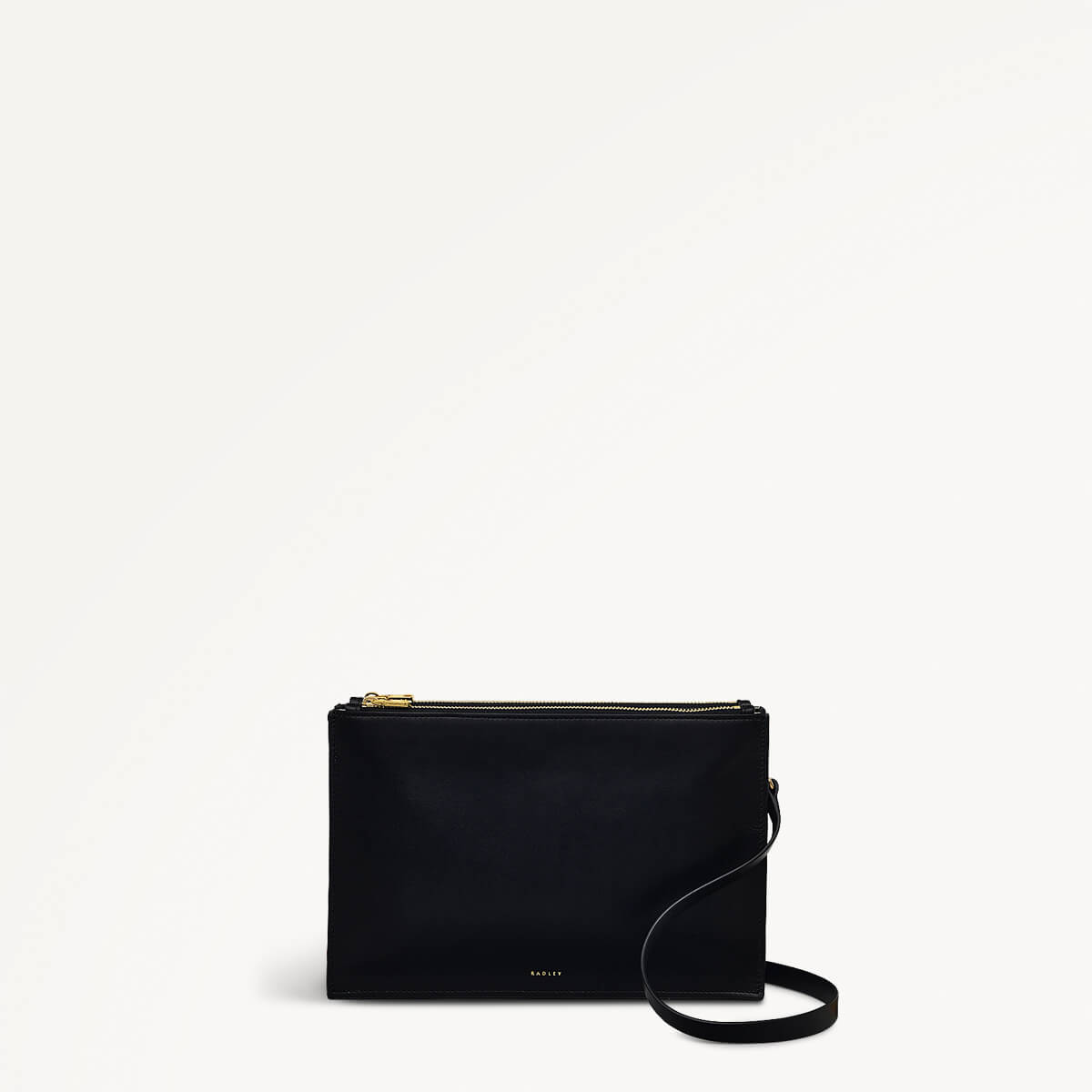 Foster Lane Leather Small Ziptop Crossbody Bag in Black - 110529