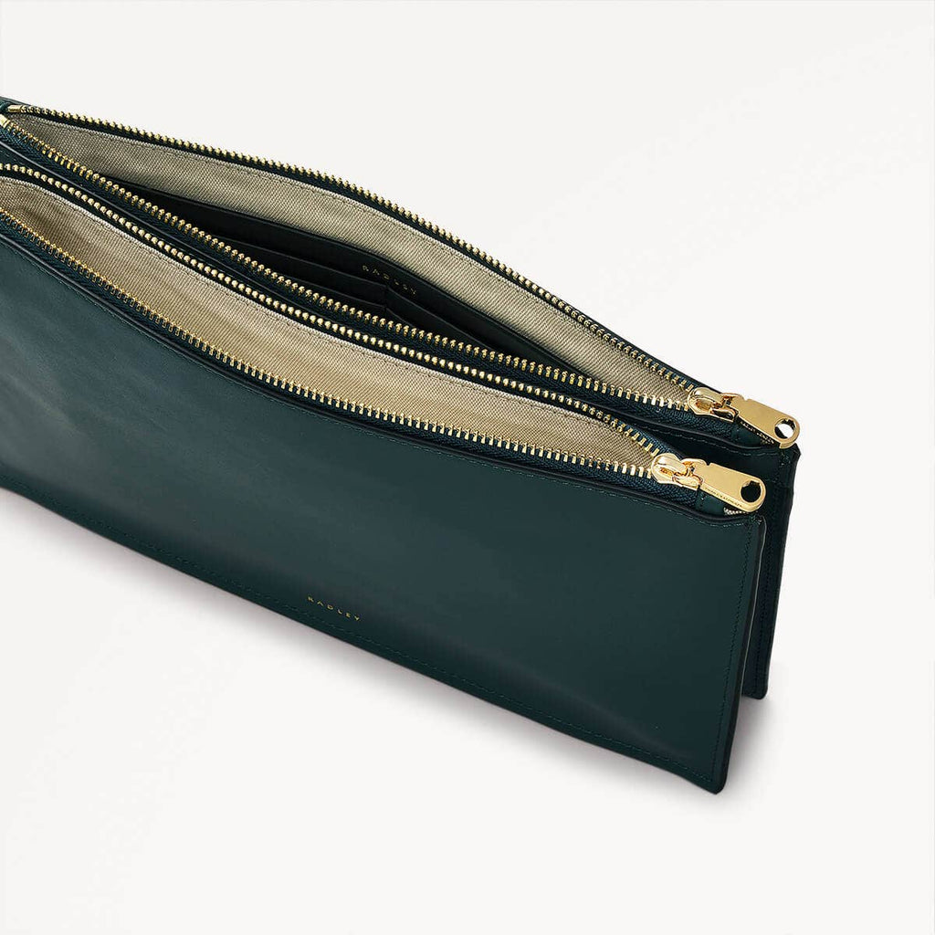 Foster Lane Leather Small Ziptop Crossbody Bag in Wellington - 110531