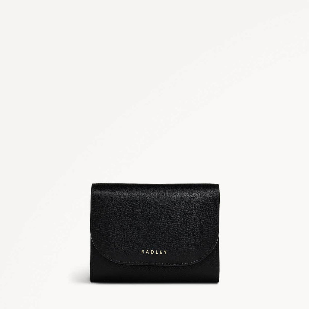 Embankment Way Leather Small Flapover Wallet in Black - 110547
