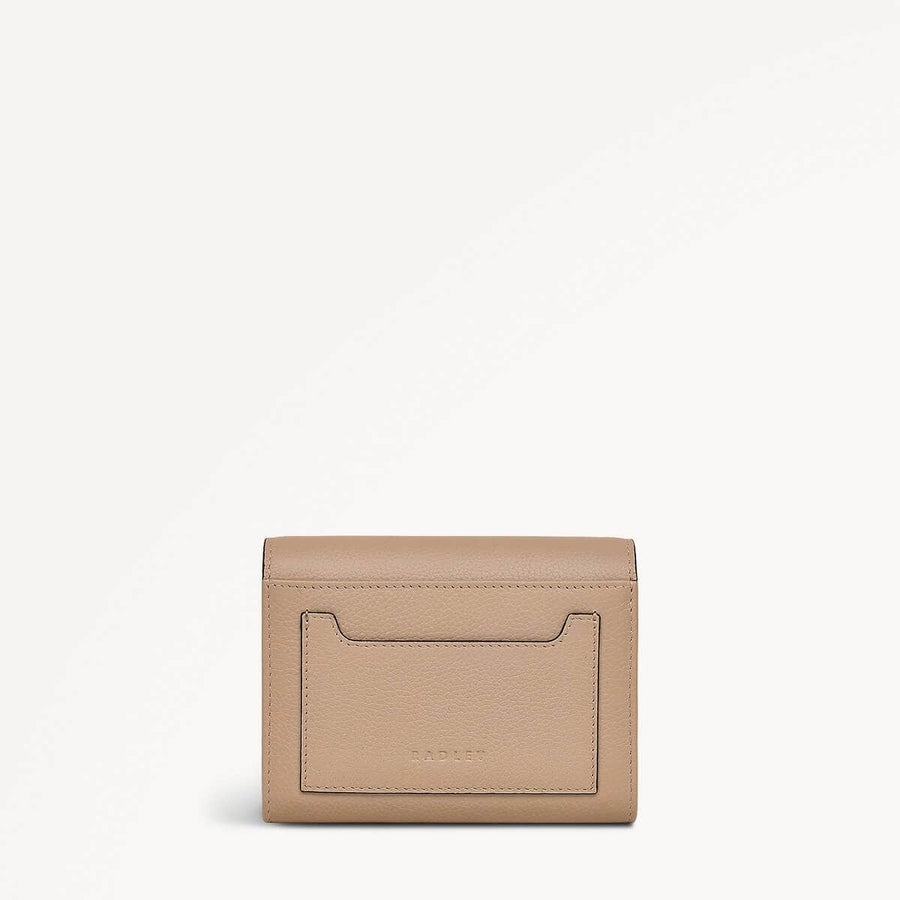 Embankment Way Leather Small Flapover Wallet in Silt - 110549