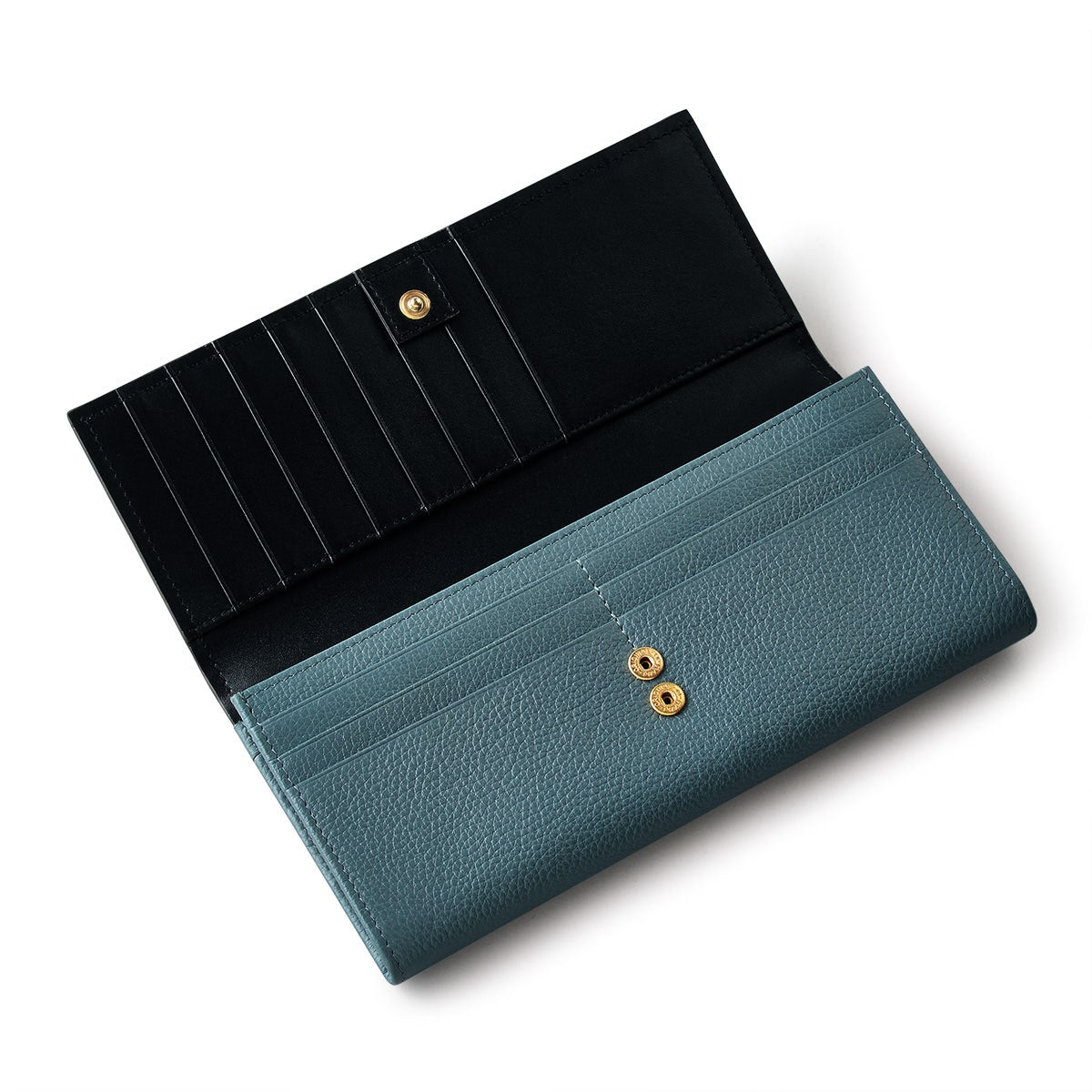 Provence Avenue Leather Large Flapover Wallet in Uniform - 110555