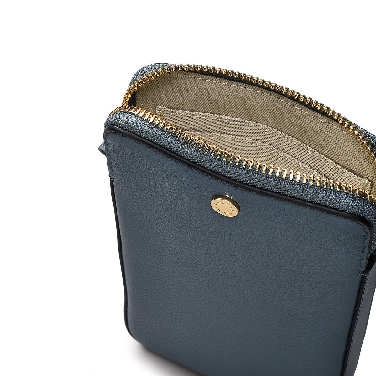 Selby Crescent Leather Medium Phone Crossbody in Uniform - 110561