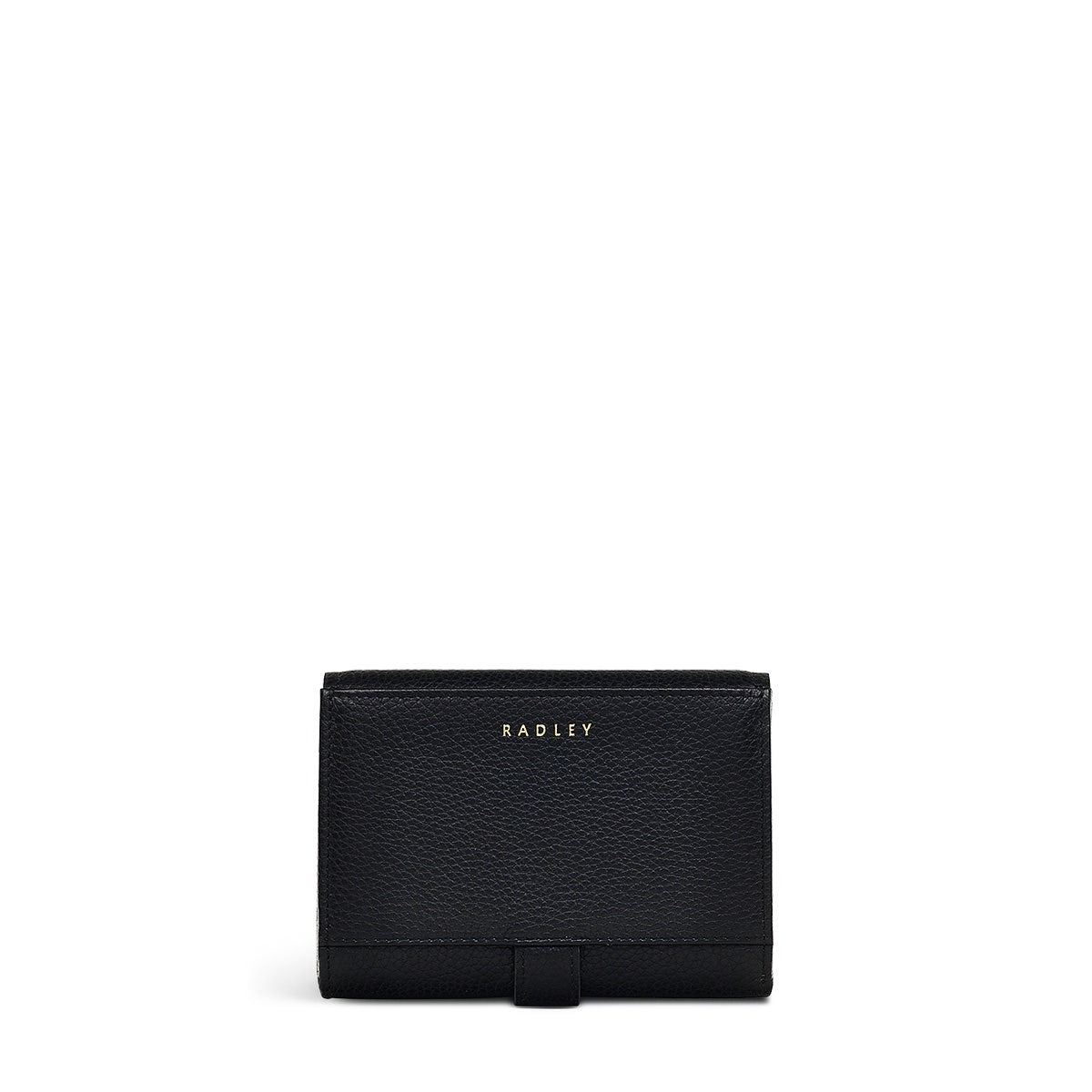 Arlington Court Leather Medium Flapover Wallet in Black - 110581