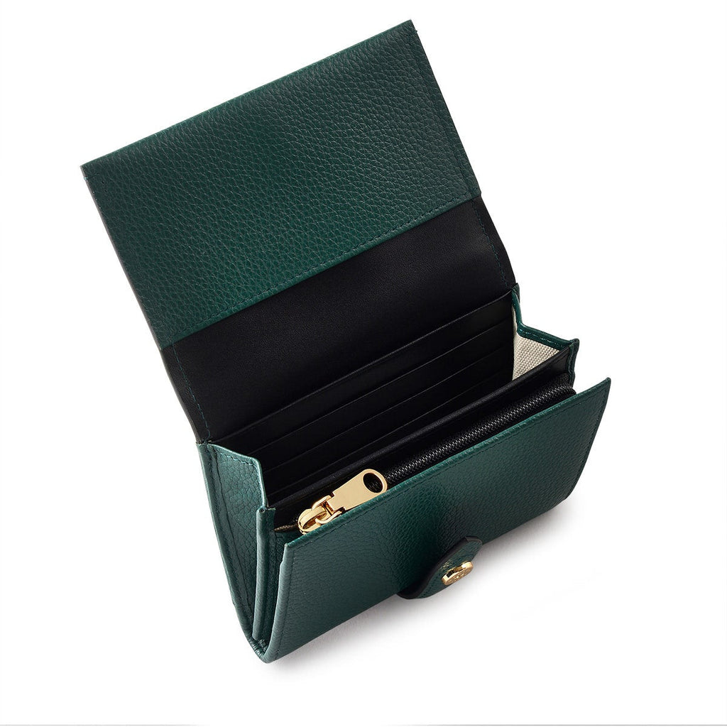 Arlington Court Leather Medium Flapover Wallet in Wellington - 110583