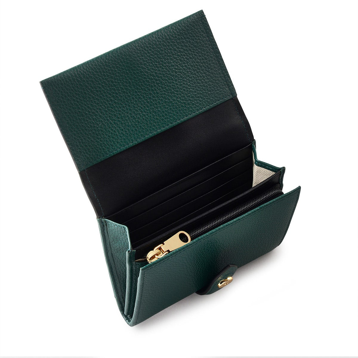 Arlington Court Leather Medium Flapover Wallet in Wellington - 110583