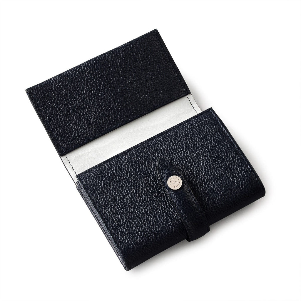 Arlington Court Leather Medium Flapover Wallet in Ink - 110584