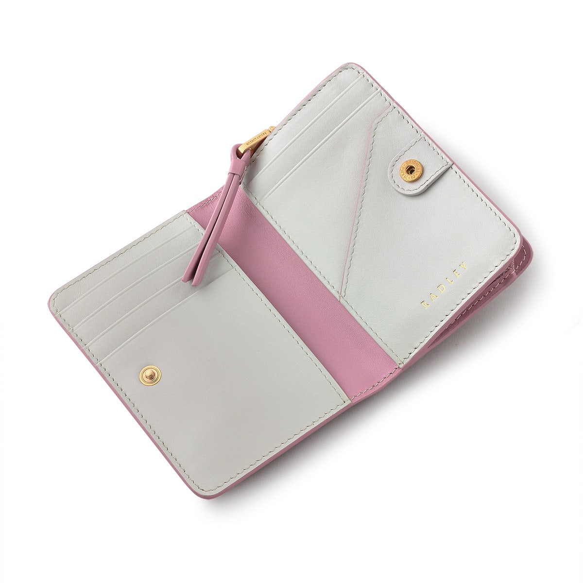 Drury Grove Leather Small Zip Around Wallet in Shy Pink - 110590