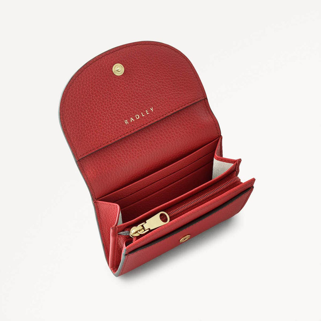 My Love Leather Small Ziptop Coin Purse in Poinsettia - 110597