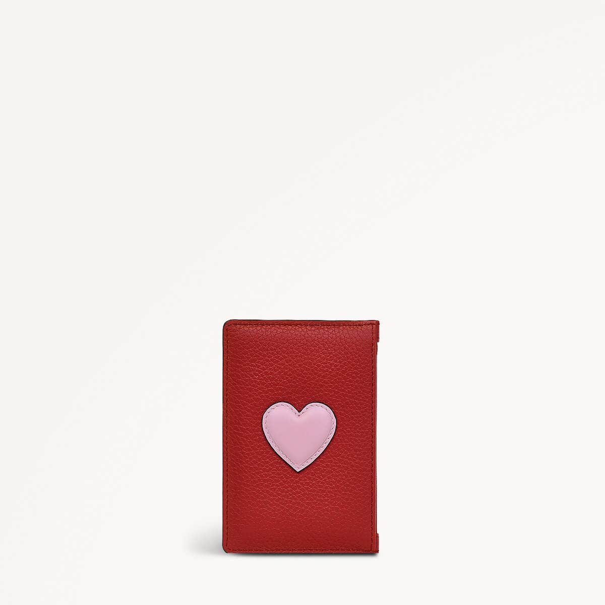 My Love Leather Small Ziptop Card Holder in Poinsettia - 110598