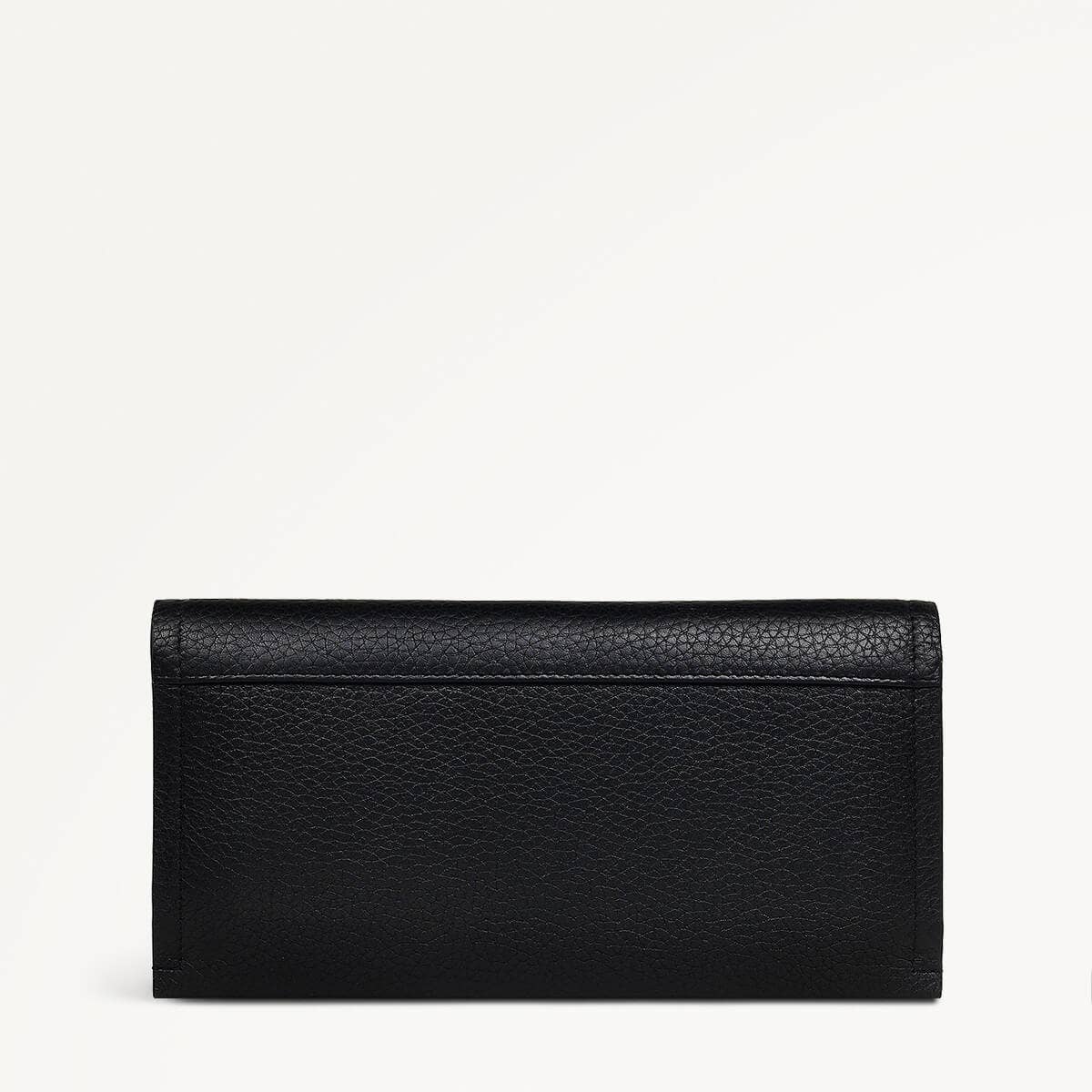 Robin Leather Robin Large Flapover Wallet Black in Black - 110602