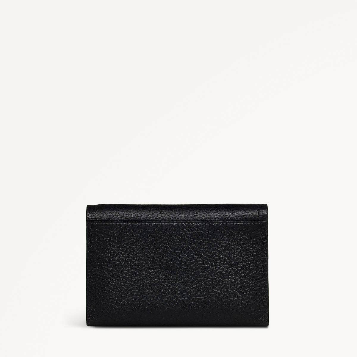 Robin Leather Robin Medium Flapover Wallet Black in Black - 110604