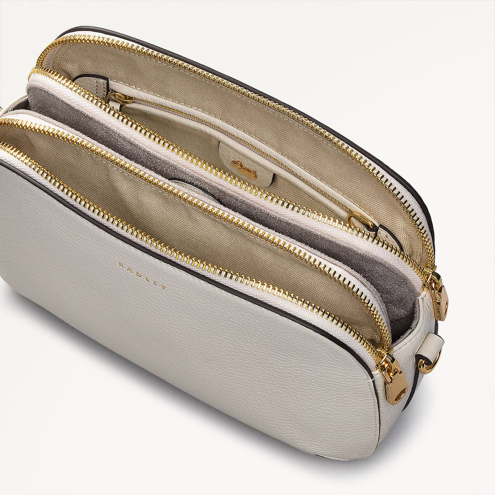 Dukes Place Medium Ziptop Cross Body Chalk - 110613