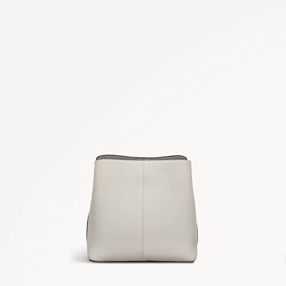Dukes Place Leather Medium Compartment Crossbody Bag in Chalk - 110614