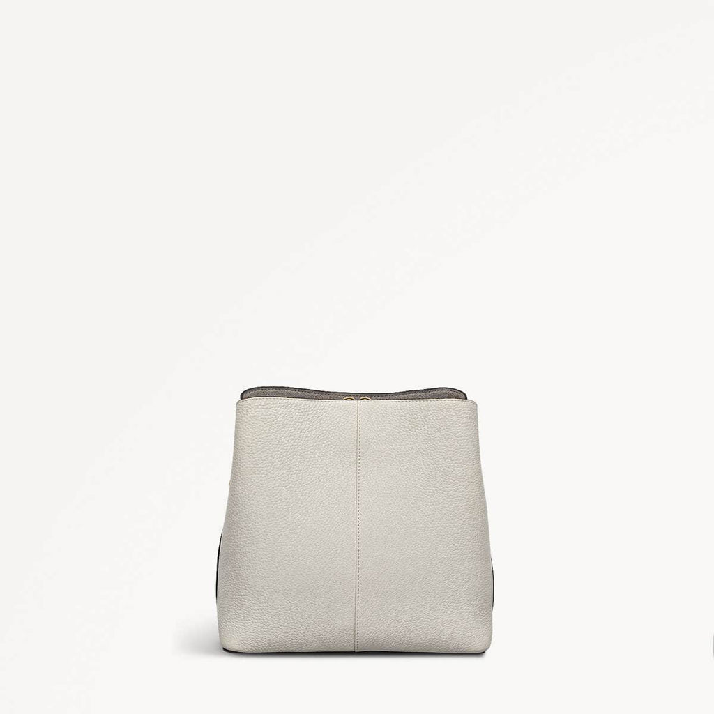 Dukes Place Leather Medium Compartment Crossbody Bag in Chalk - 110614