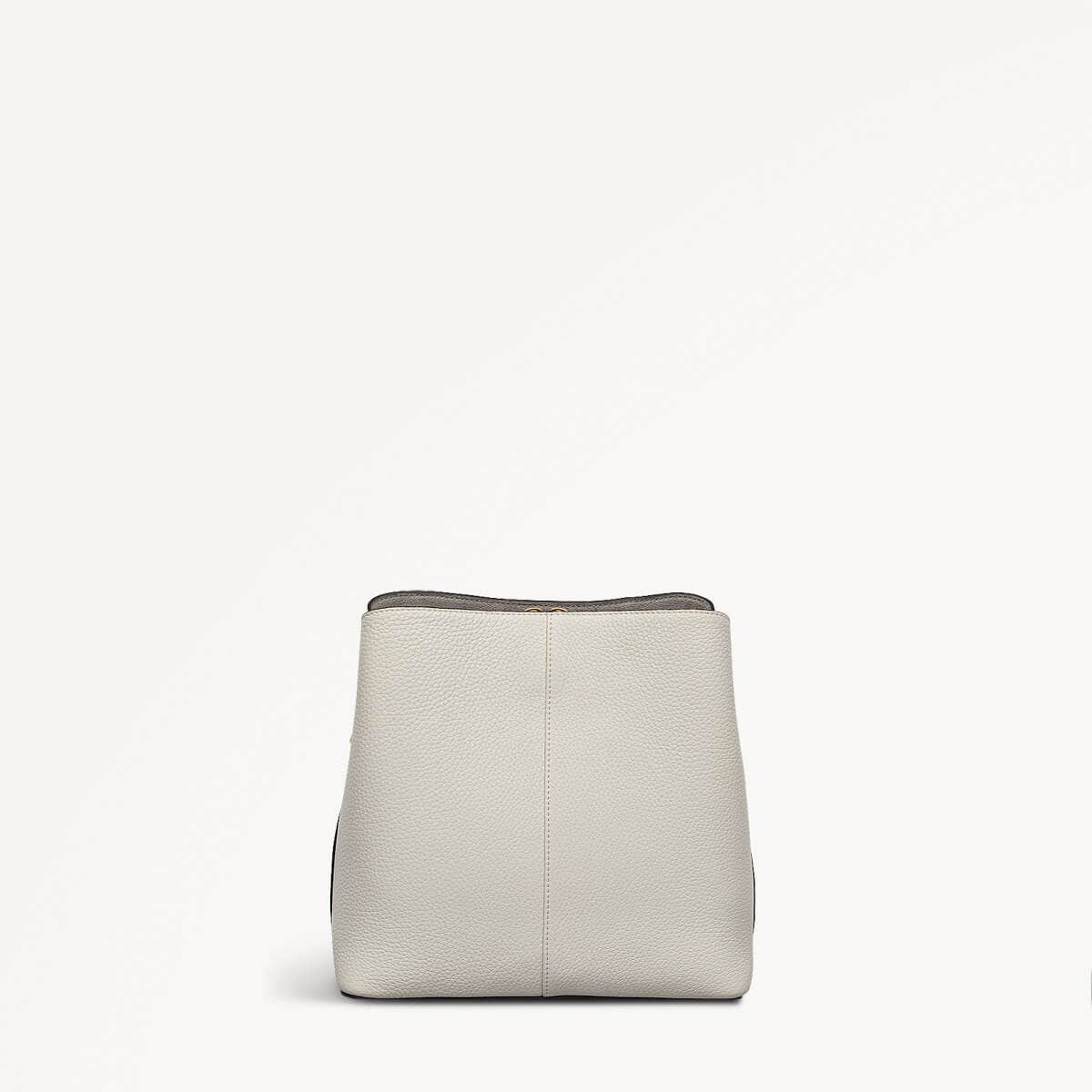 Dukes Place Leather Medium Compartment Crossbody Bag in Chalk - 110614