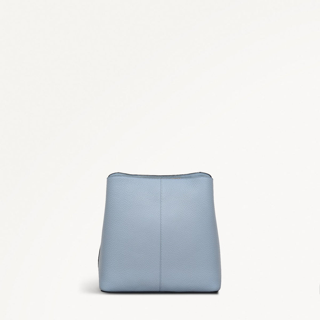 Dukes Place Leather Medium Compartment Crossbody Bag in Smoke Blue - 110638
