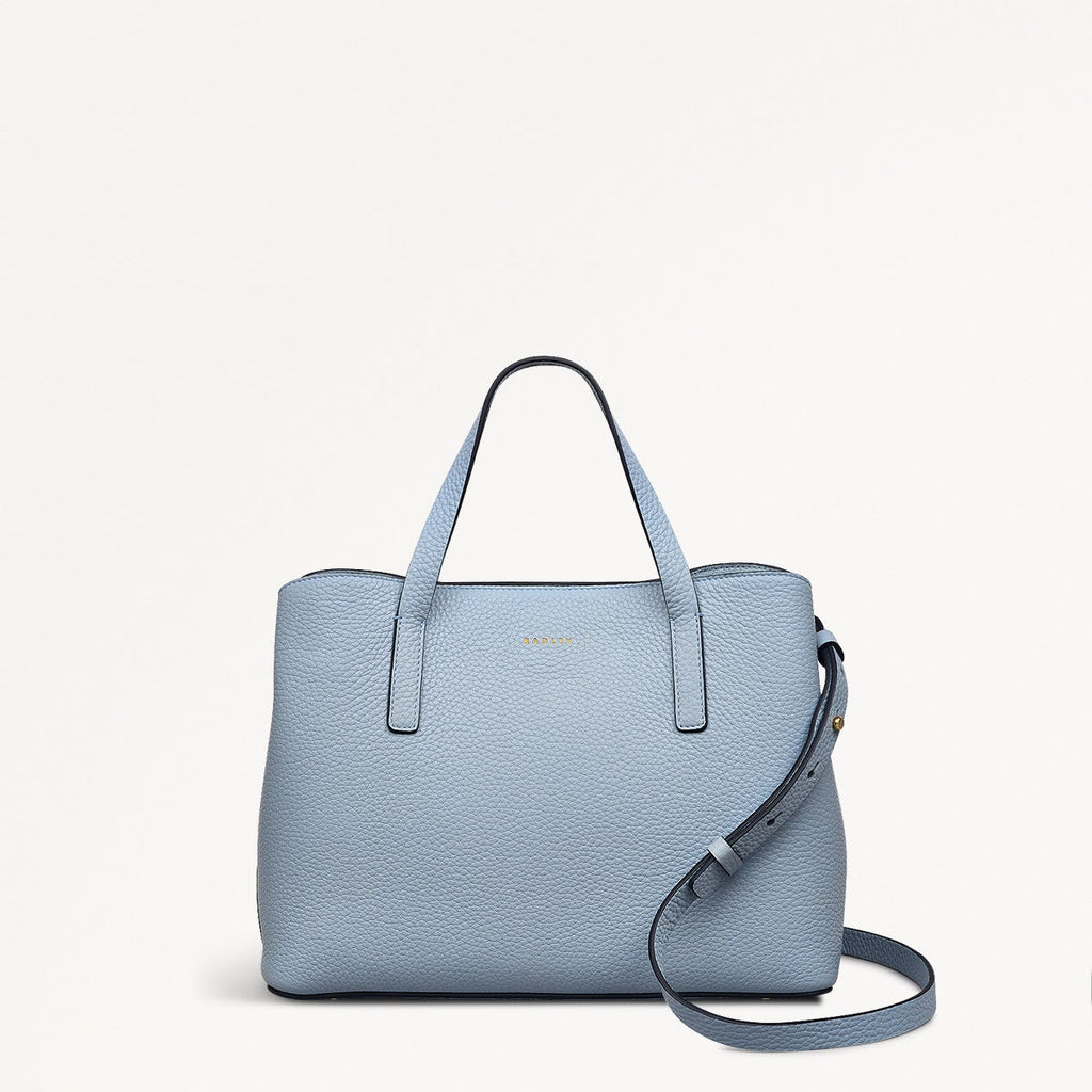 Dukes Place Medium Ziptop Grab Bag in Smoke Blue - 110639