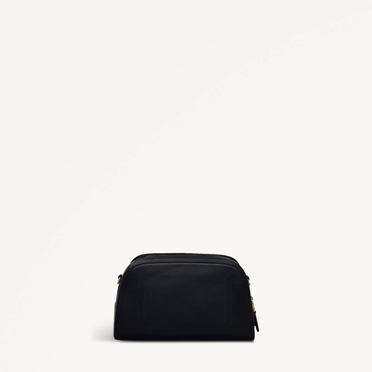 Bathurst Mews Leather Small Ziptop Crossbody Bag in Black - 110648