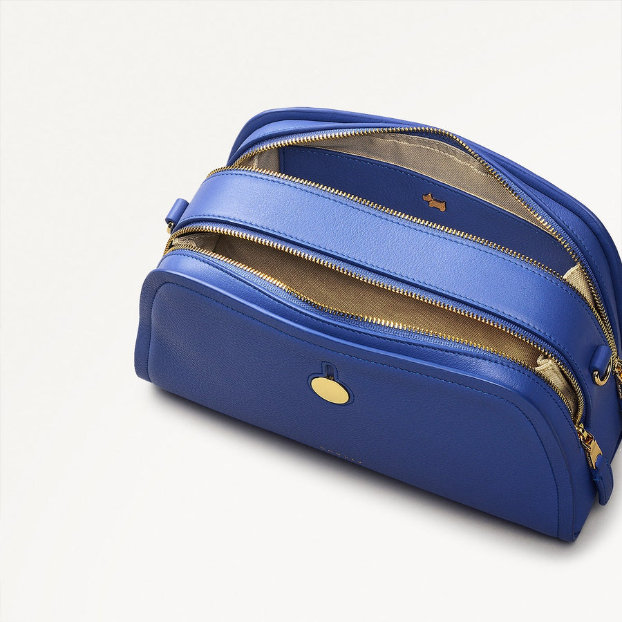 BATHURST MEWS SMALL ZIPTOP CROSS BODY YVES BLUE