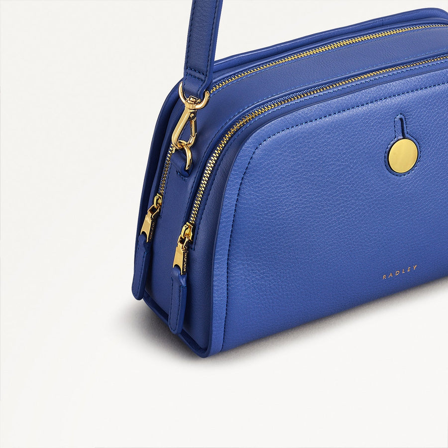 BATHURST MEWS SMALL ZIPTOP CROSS BODY YVES BLUE