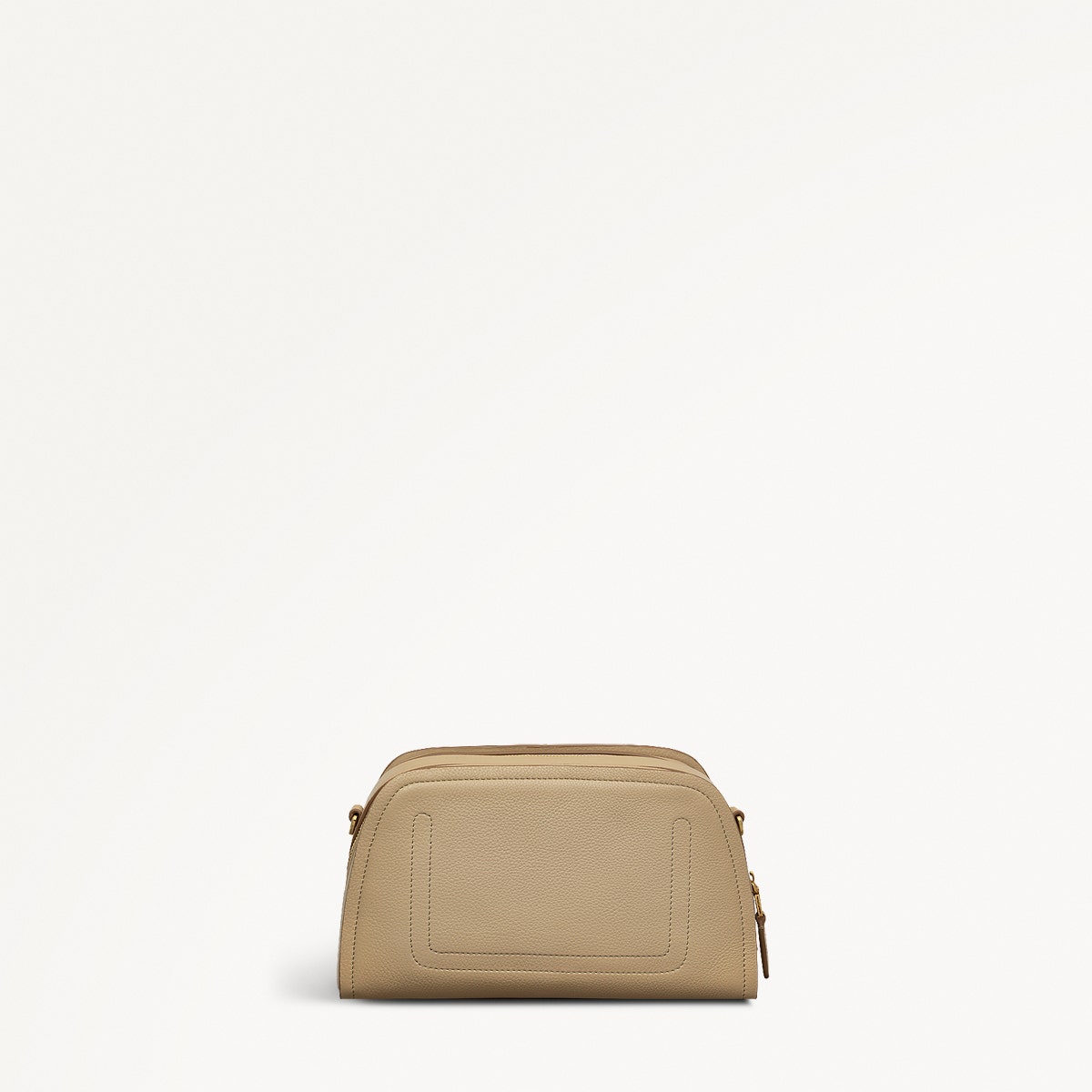 Bathurst Mews Leather Small Ziptop Crossbody Bag in Stone - 110650