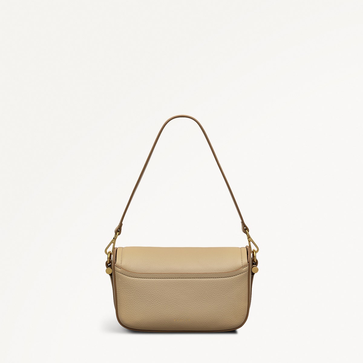 Bathurst Mews Leather Small Flapover Crossbody Bag in Stone - 110652