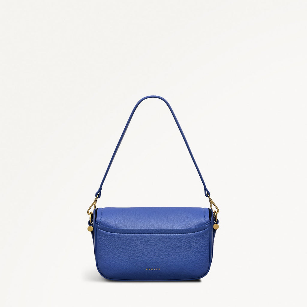 Bathurst Mews Leather Small Flapover Crossbody Bag in Yves Blue - 110653