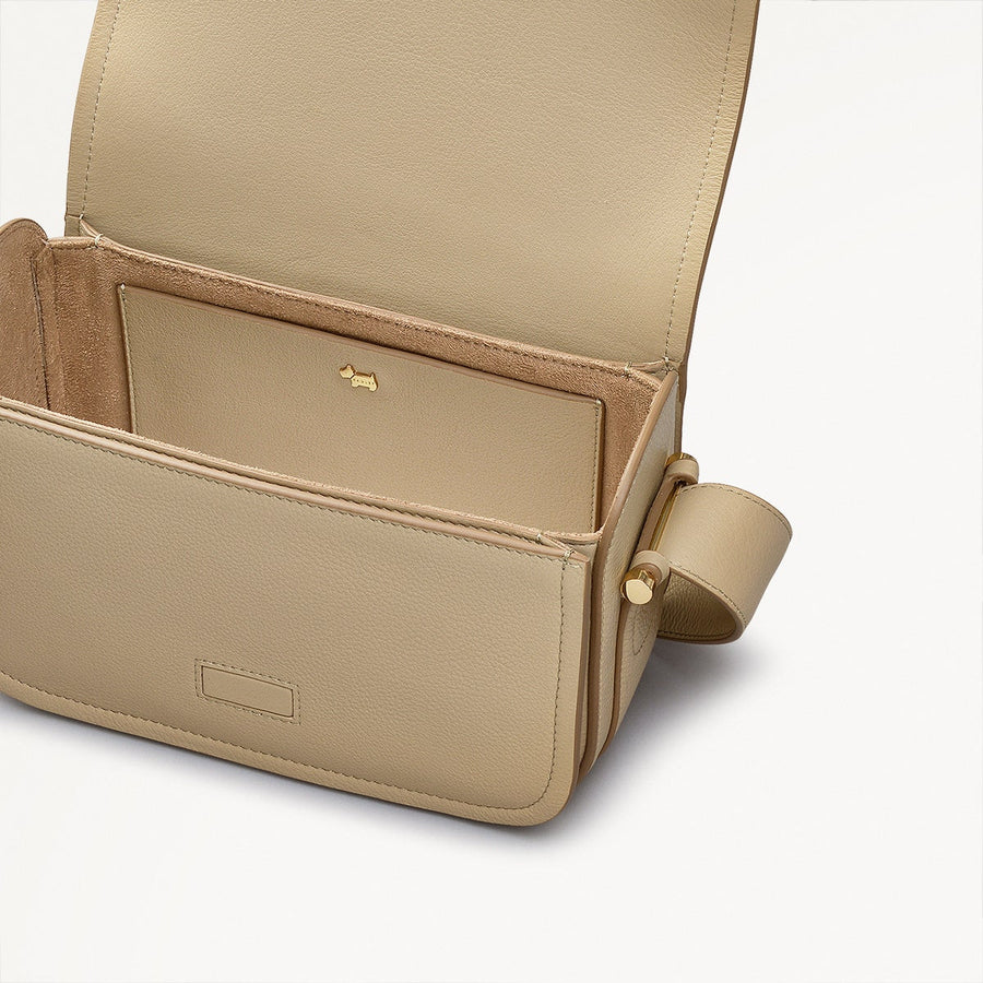 Bathurst Mews Medium Flapover Cross Body Stone - 110657