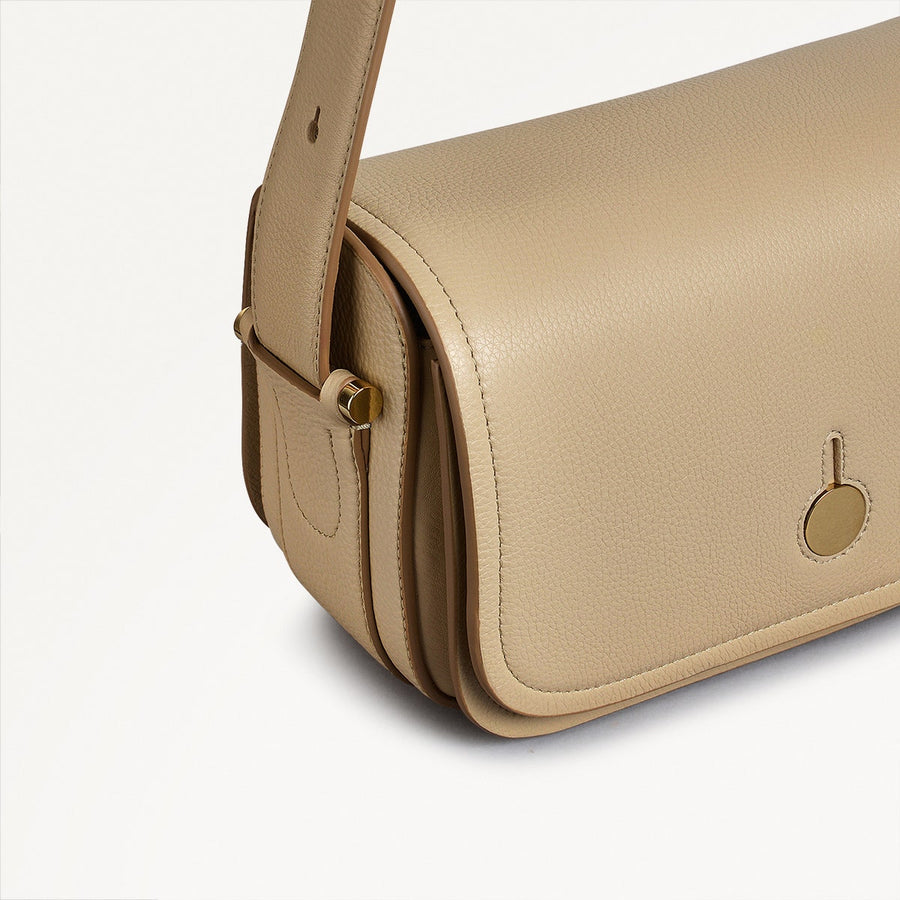 Bathurst Mews Medium Flapover Cross Body Stone - 110657