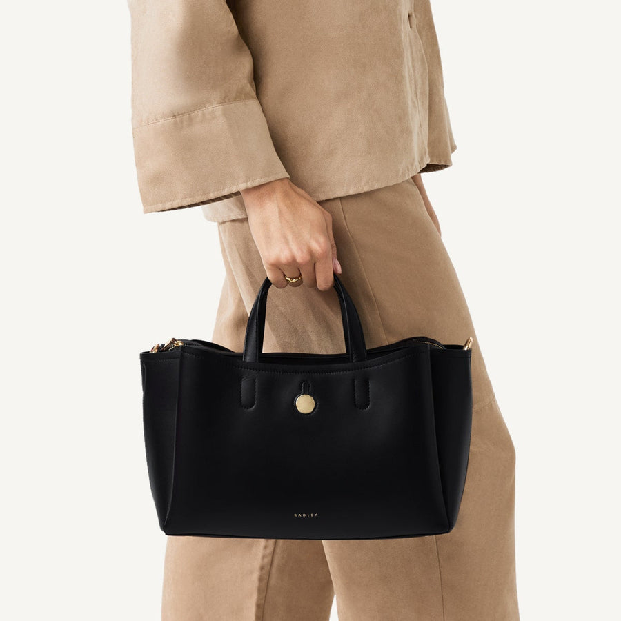 BATHURST MEWS MEDIUM ZIPTOP GRAB BLACK