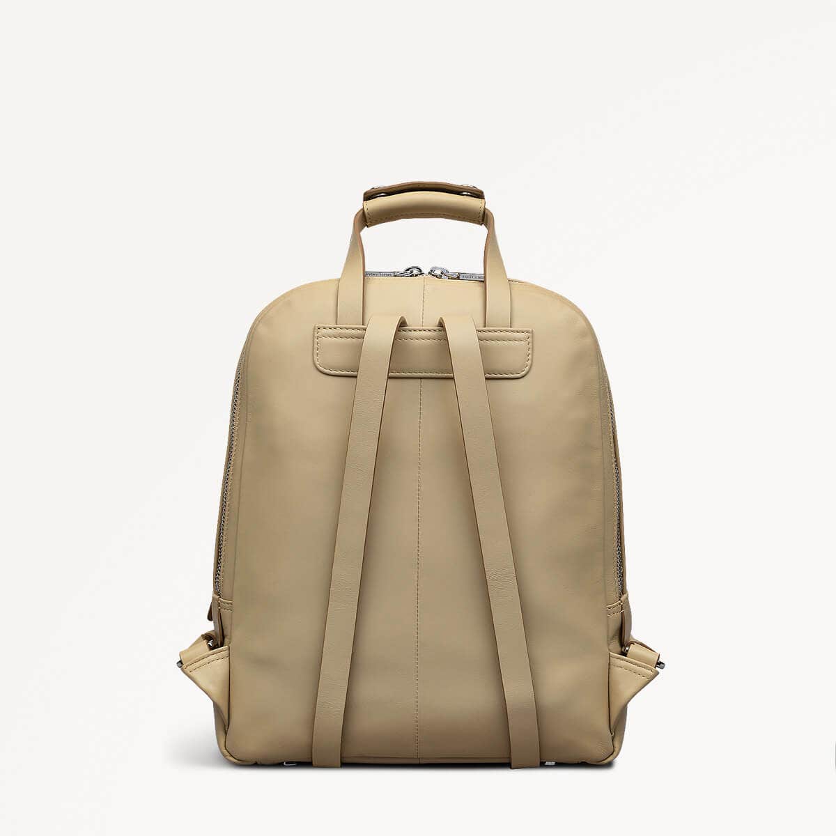 Dukes Place Leather Medium Zip Around Backpack in Stone - 110672