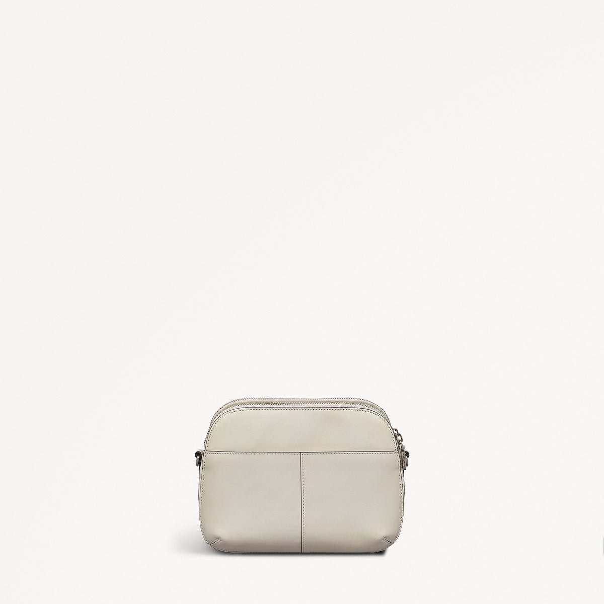 Dukes Place Leather Medium Ziptop Cross Body Bag in Chalk - 110673