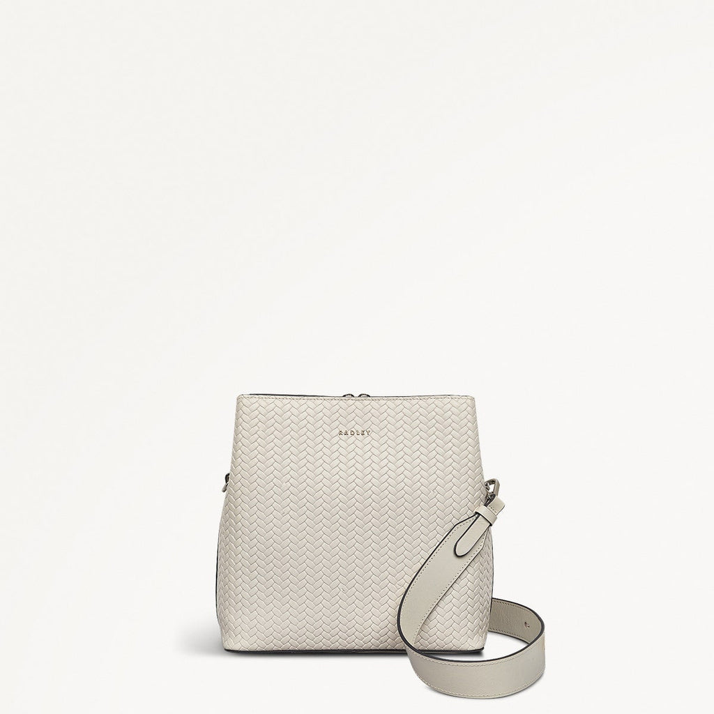 Dukes Place Leather Medium Compartment Cross Body Bag in Chalk - 110674