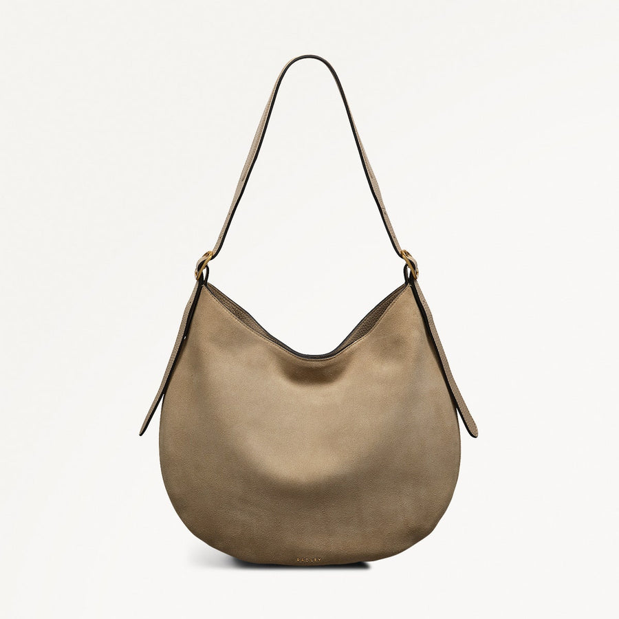 Kensington Place - Suede Large Open Top Shoulder Bag - RHD17401