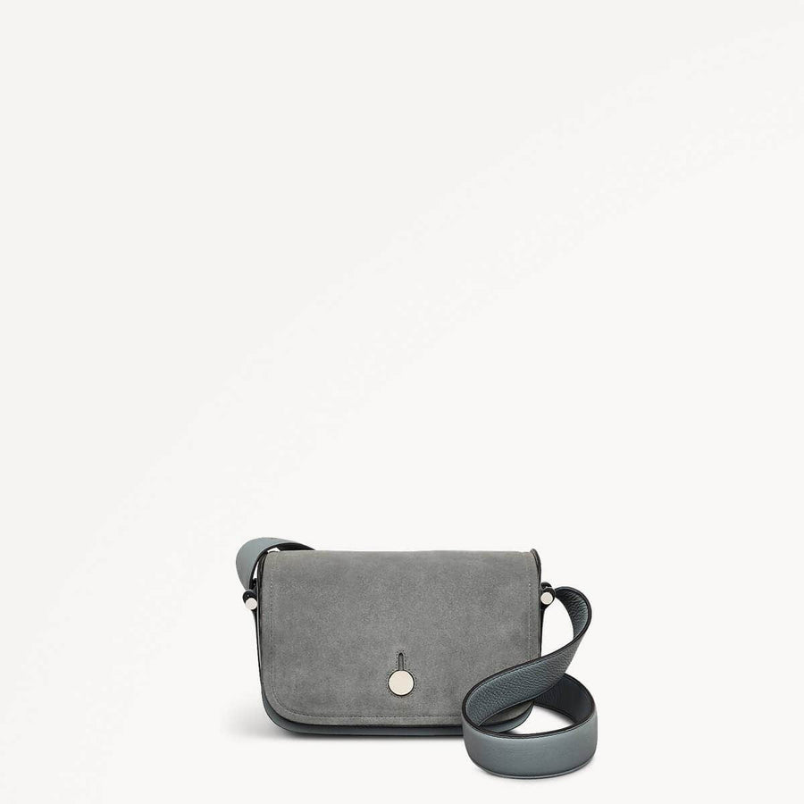 Bathurst Mews - Suede Medium Flapover Cross Body Bag - RHD18406