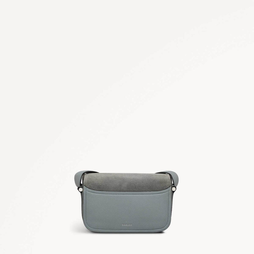 Bathurst Mews Leather Medium Flapover Cross Body Bag in Artichoke - 110682