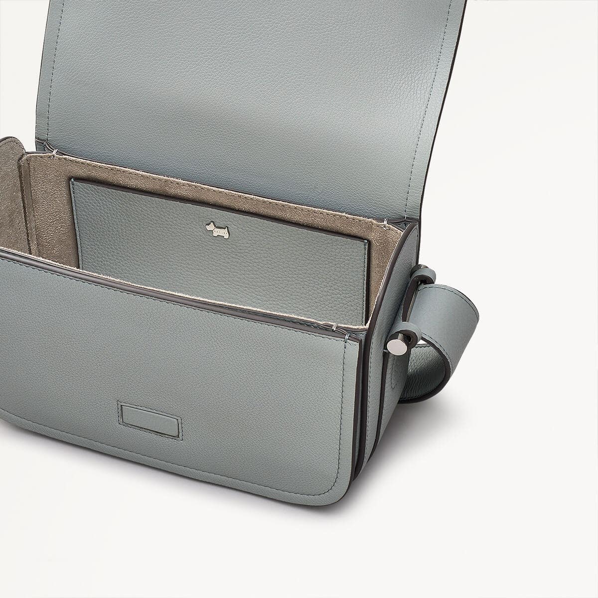 Bathurst Mews Leather Medium Flapover Cross Body Bag in Artichoke - 110682