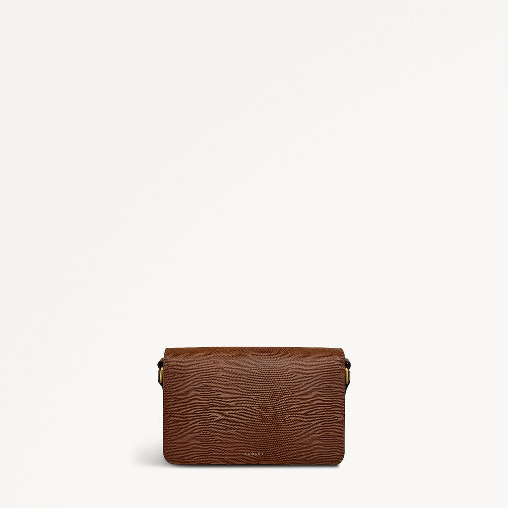 Threadneedle Street Leather Small Flapover Crossbody Bag in Saddle - 110687