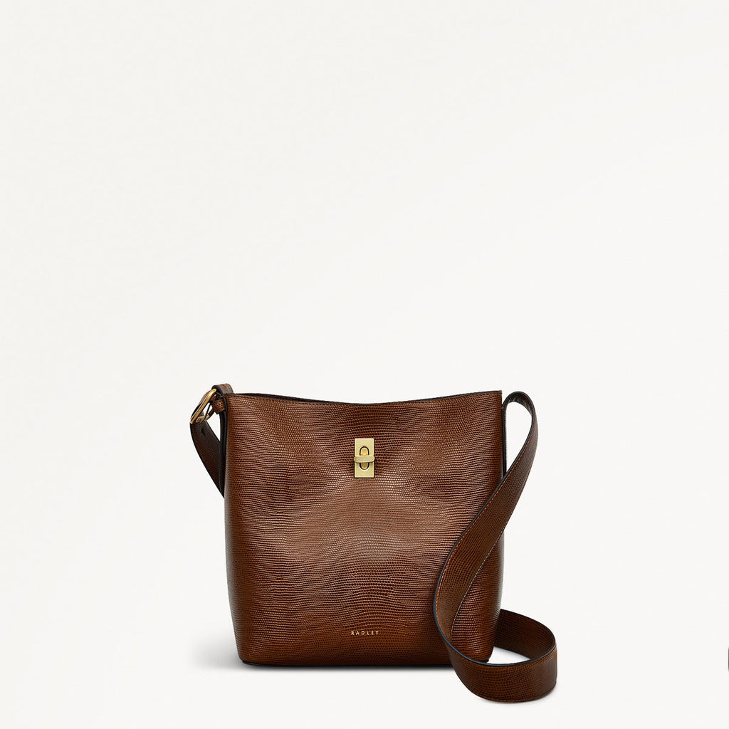 Threadneedle Street Leather Medium Open Top Crossbody Bag in Saddle - 110689