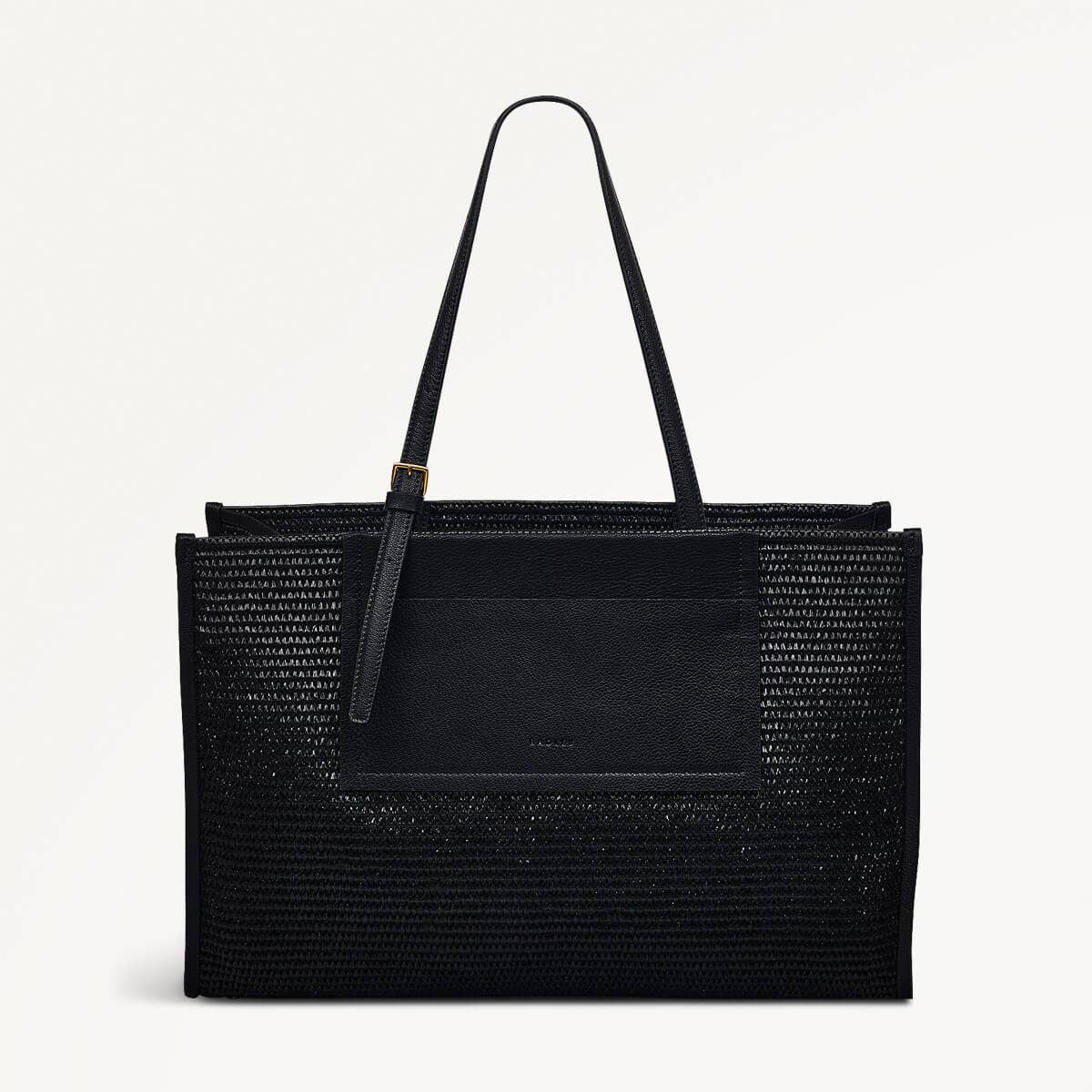 The Burlington Fabric Large Open Top Tote Bag in Black - 110693