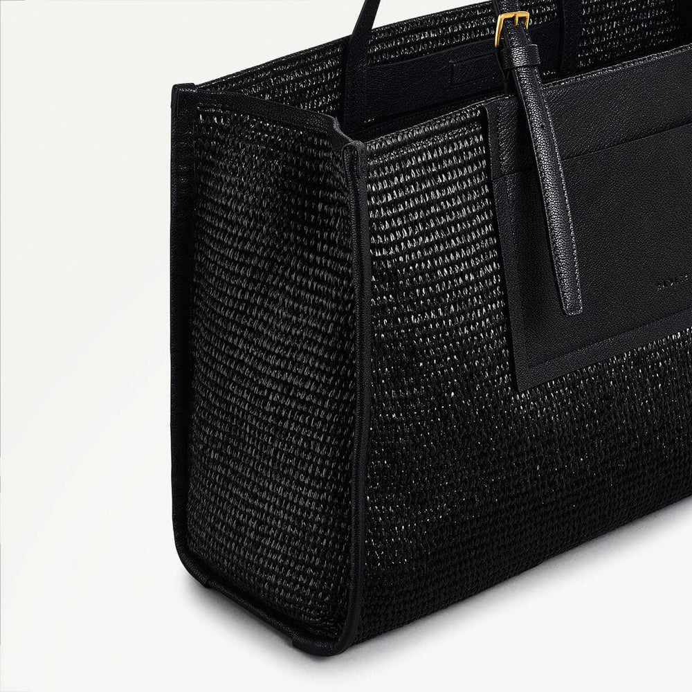 The Burlington Fabric Large Open Top Tote Bag in Black - 110693