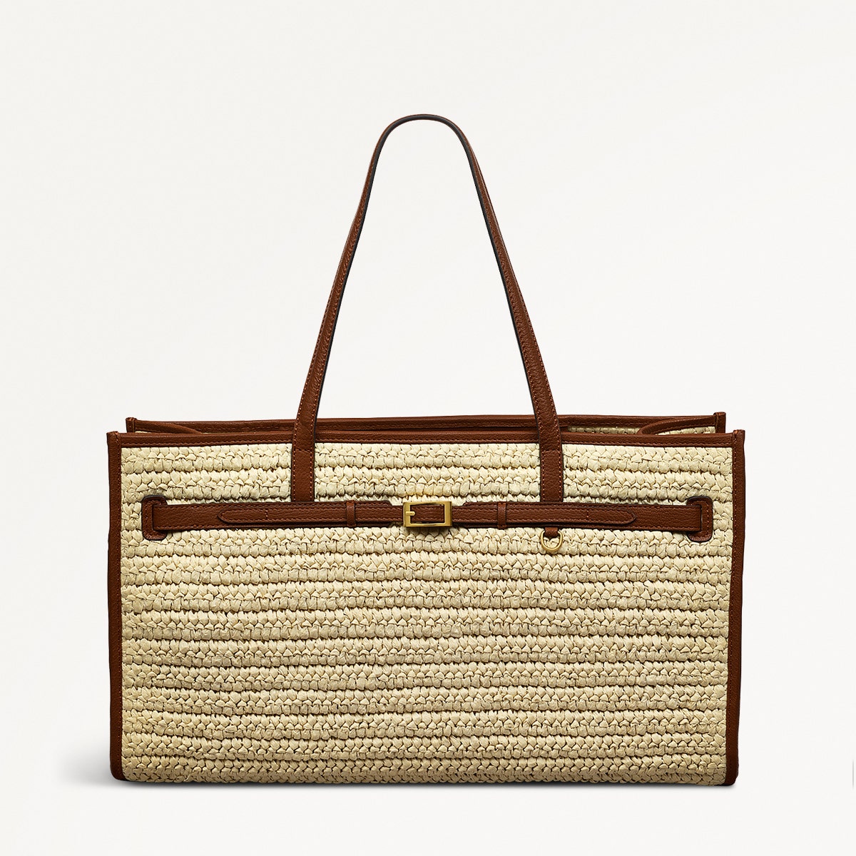 The Library Fabric Large Open Top Tote Bag in Natural - 110695