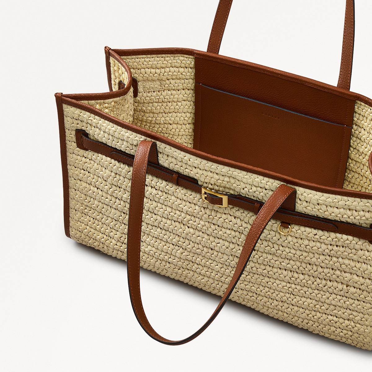 The Library Fabric Large Open Top Tote Bag in Natural - 110695