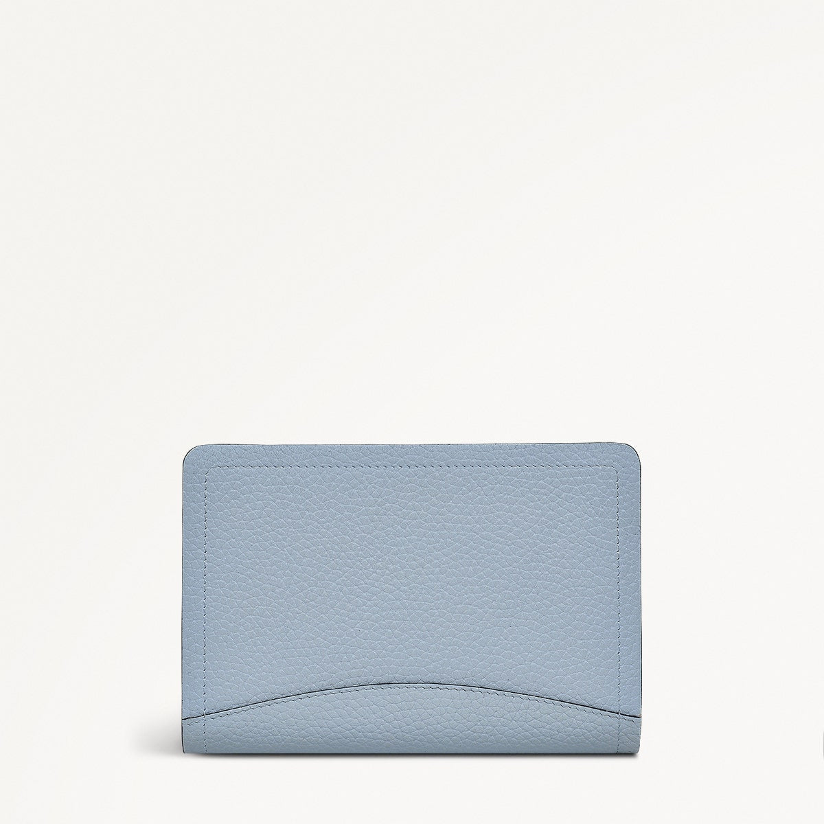 The Chancery Leather Medium Zip Around Wallet in Smoke Blue - 110705