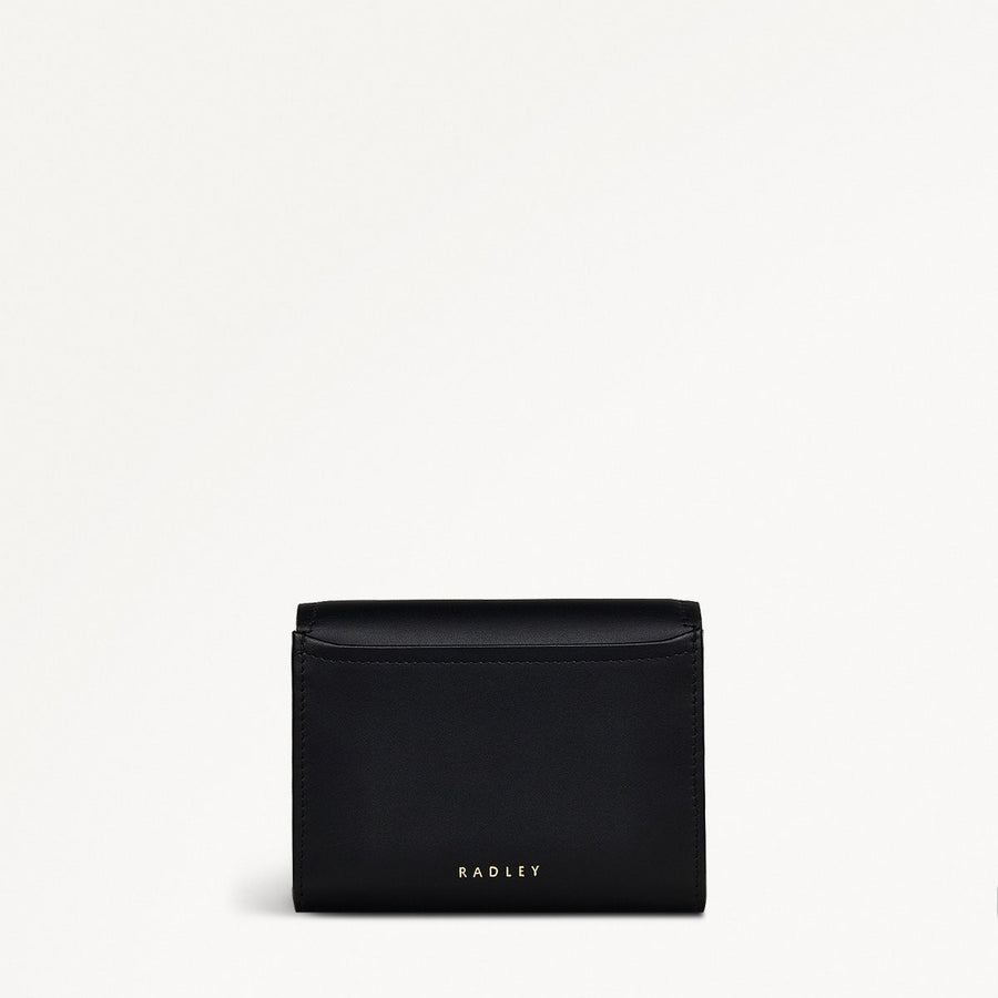 Bathurst Mews Leather Medium Flapover Wallet in Black - 110712