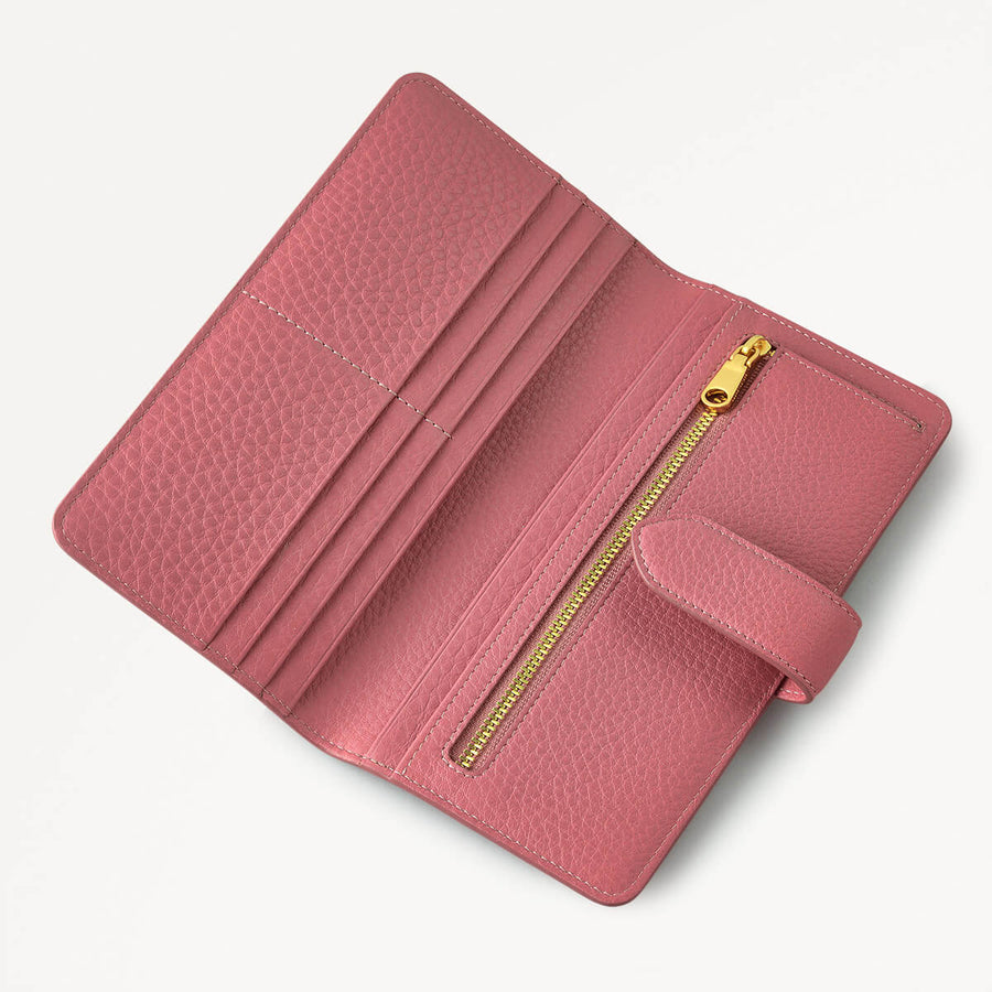 Hillgate Leather Large Bifold Wallet in Sienna Pink - 110713