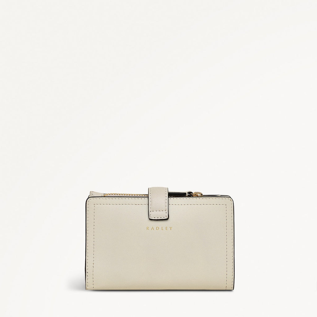 Willis Street Leather Medium Bifold Wallet in Chalk - 111473
