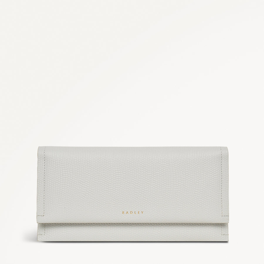 Oak Street Leather Large Flapover Wallet in Mist - 110719